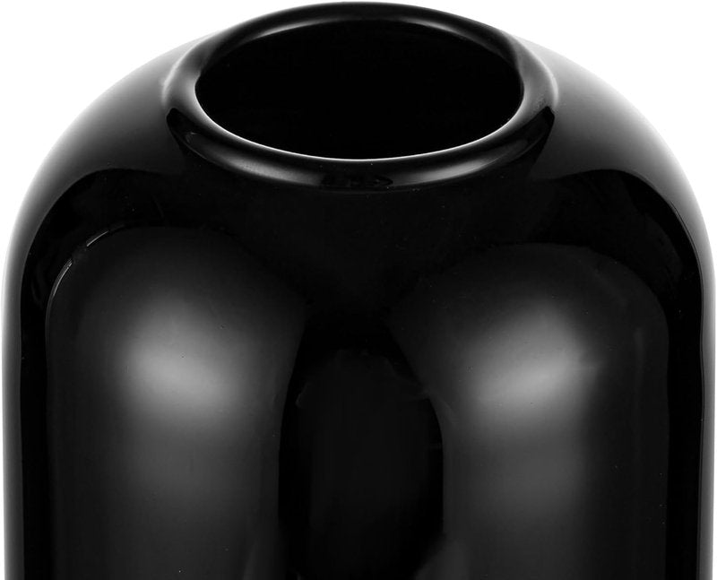 Black Glass Vases Set of 12 - Unique Modern Decor for Flowers | Minimalist Bud Vases for Living Room