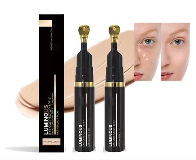 Luminous Eye Corrector Spf 41 - Under Eye Concealer for Dark Circles - Dermatology Luminous Eye Corrector - Anti-Aging Tinted Eye Cream 10 ML/0.34 FL.OZ (Natural*2, 1)