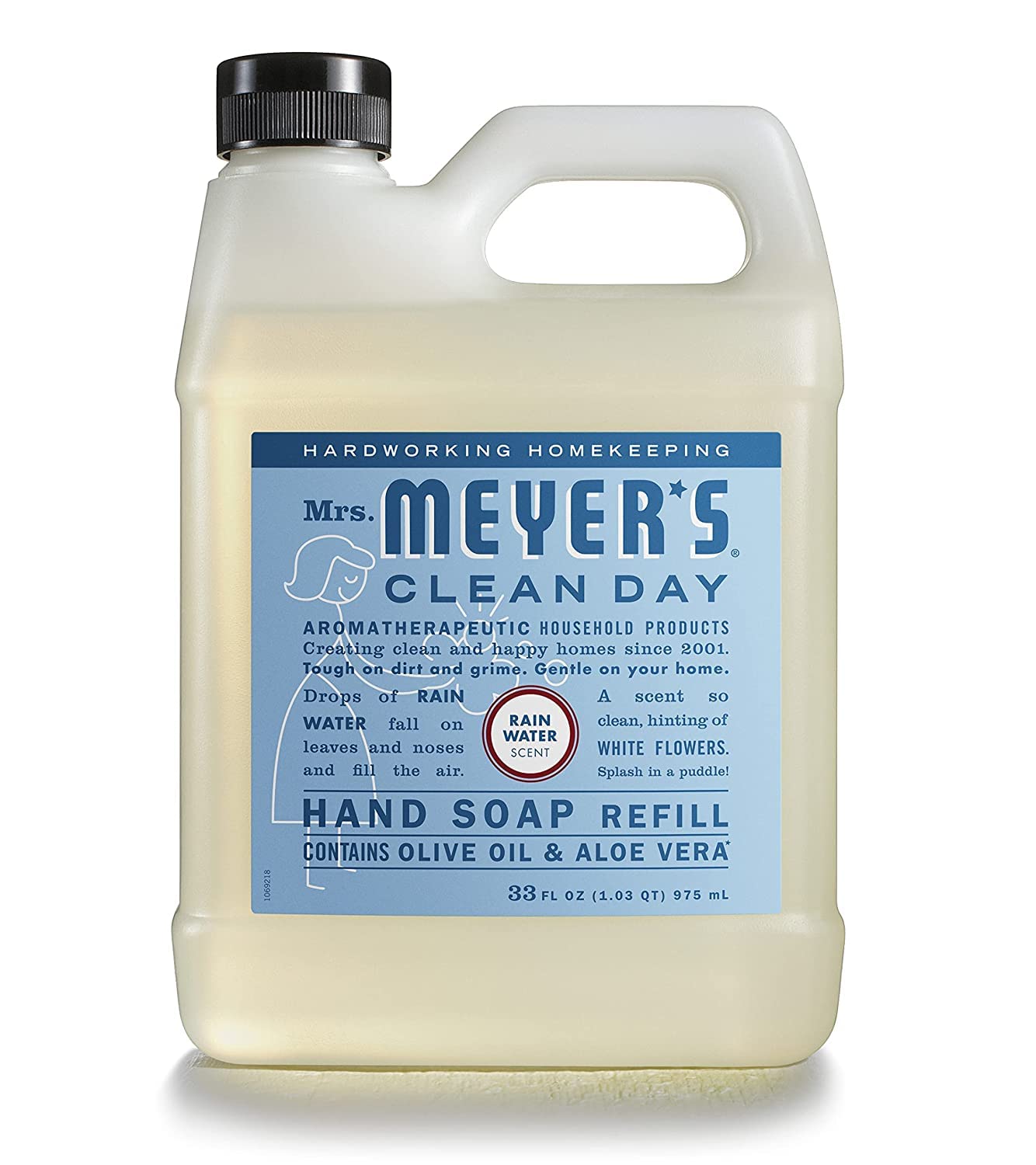 Mrs. MEYER'S Liquid Hand Soap New Everyday 6 Scent Variety Pack Refills, 1 Rainwater, 1 Oat Blossom, 1 Plumberry, 1 basil, 1 lavender, 1 Lemon Verbena, 1 CT