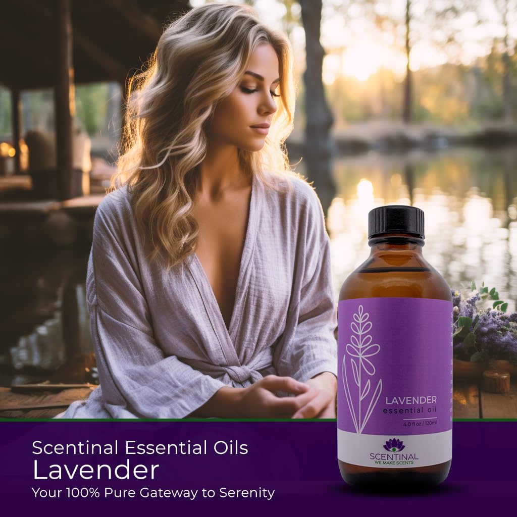 Scentinal Premium Essential Oil - 100% Pure, Natural & Authentic - Extra Large 4oz Bottle (120ml) with Eyedropper - Refreshing Aromatherapy Experience (4 oz / 120ml, Variety Pack)