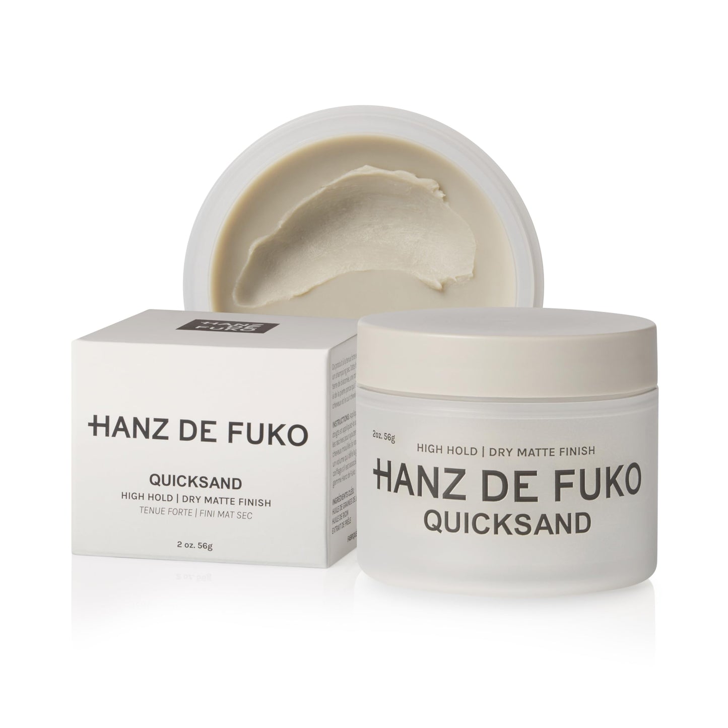 Hanz de Fuko Quicksand – Premium Men’s Hair Styling Wax & Dry Shampoo Combo – High Hold, Ultra Matte Finish – Certified Organic Ingredients, 2 oz. – 2 Pack