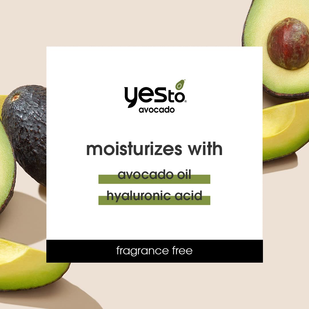Yes To Avocado Fragrance Free Daily Cream Cleanser Bundle, Hydrating Face Wash, With Hyaluronic Acid & Glycerin, Natural Vegan & Cruelty Free, 1 Full 4 Fl Oz & 1 Travel 1 Fl Oz, 2 Piece Assortment