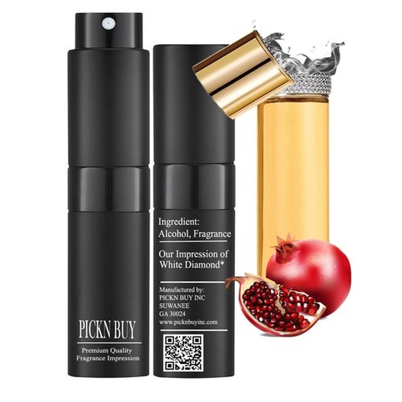 PICKN BUY Luxury Perfume for Women 0.34 Fl oz, Scent Compatible to White Diamonds Perfume, Made in USA, Long-Lasting Spray Comes in Refilable Bottle
