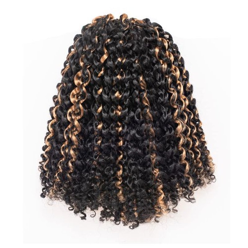 Pelokaa Passion Twist Hair - 12 Inch 7packs Black Mix Blonde Water Wave Crochet Braids Synthetic Braiding Hair Extensions (12 Inch 7Packs,P27)