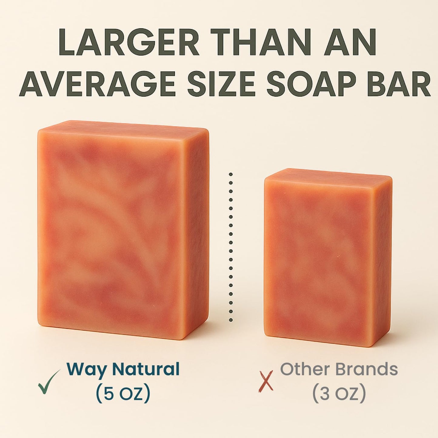 Way Natural Goat Milk Soap Bar, Cherry Almond (3 Pack) - Premium, Handmade w/Real Milk in USA - Hand & Body Goat Soap - Dry Skin, Gentle, No Dyes - (Large, 5oz)