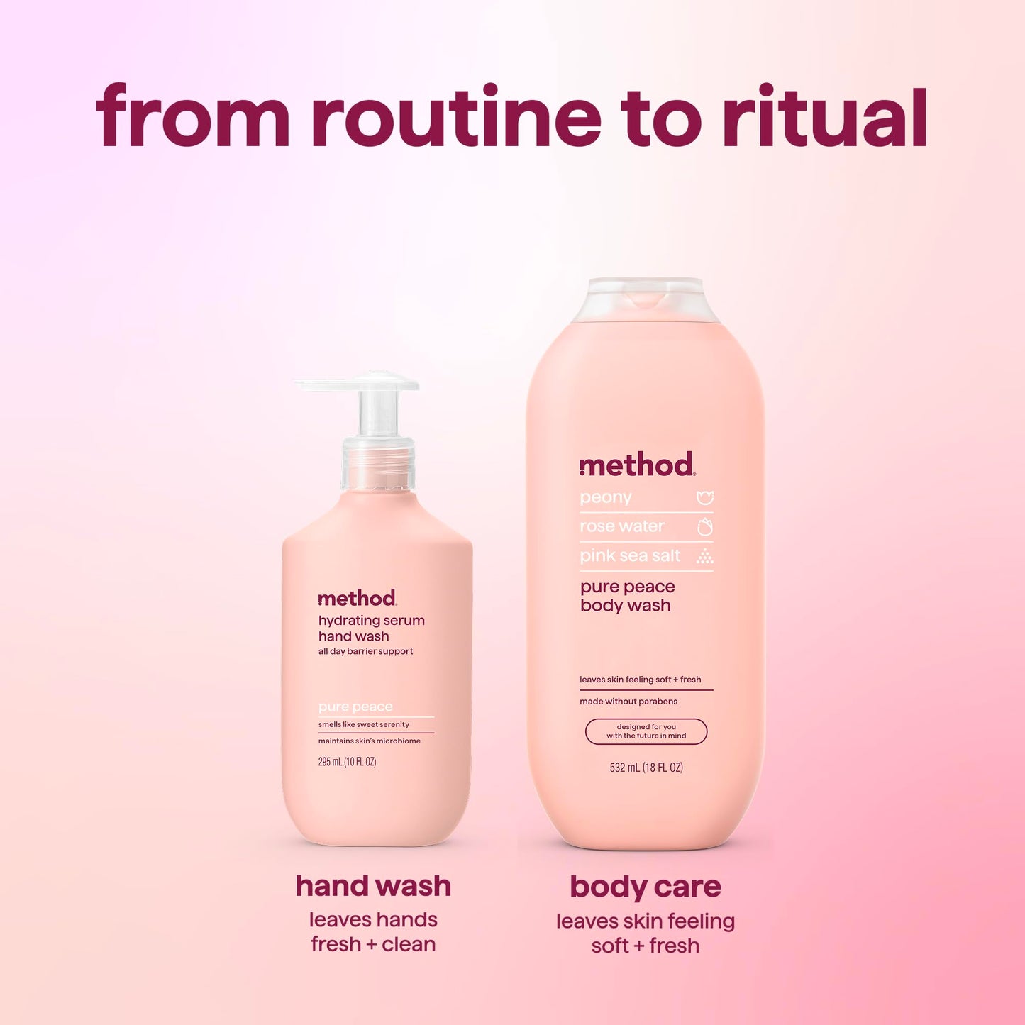 Method Hand Wash, Hydrating Serum, Pure Peace, 10 oz (Pack of 3)