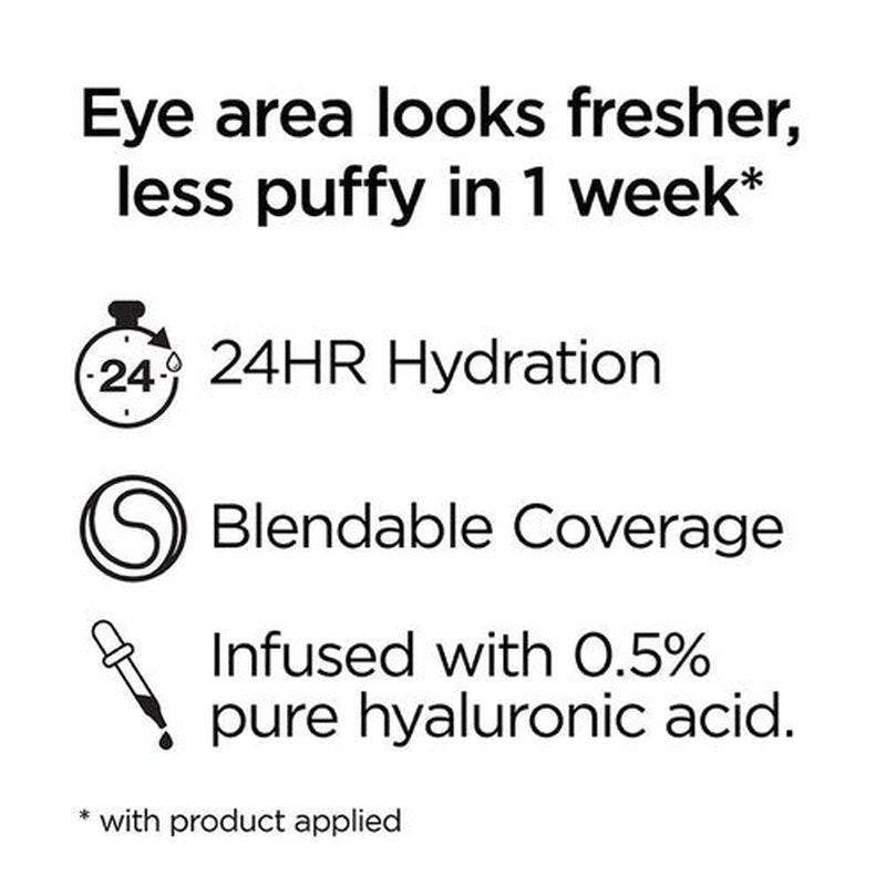 L’Oréal Paris True Match Eye Cream in a Concealer, 0.5% hyaluronic acid, Dark W7-8, 0.4 fl. oz. (Pack of 2)