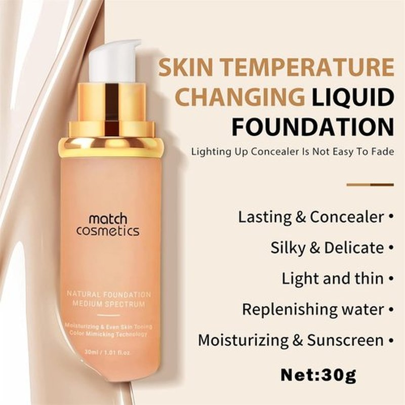 Match Cosmetics Foundation | Match cosmetics foundation 4 in 1 | match foundation 4 in 1- Medium Spectrum | 4 in 1 Foundation Liquid with Spf 50, 4 in 1 Concealer (2pcs)