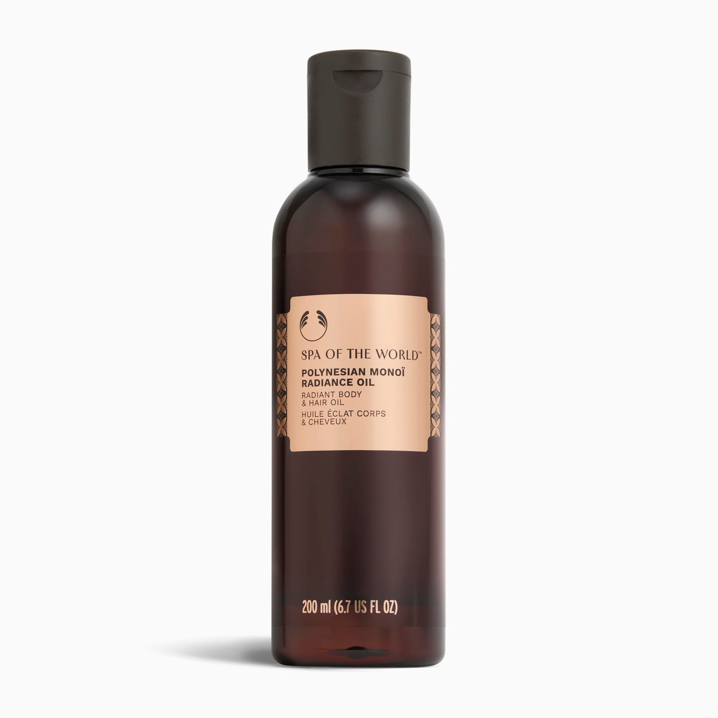 The Body Shop Polynesian Monoi Radiance Body & Hair Oil | Lightweight Oil for Glowing Hair and Skin | Delicate Floral Scent, Vegan, 200 ml / 6.7 oz