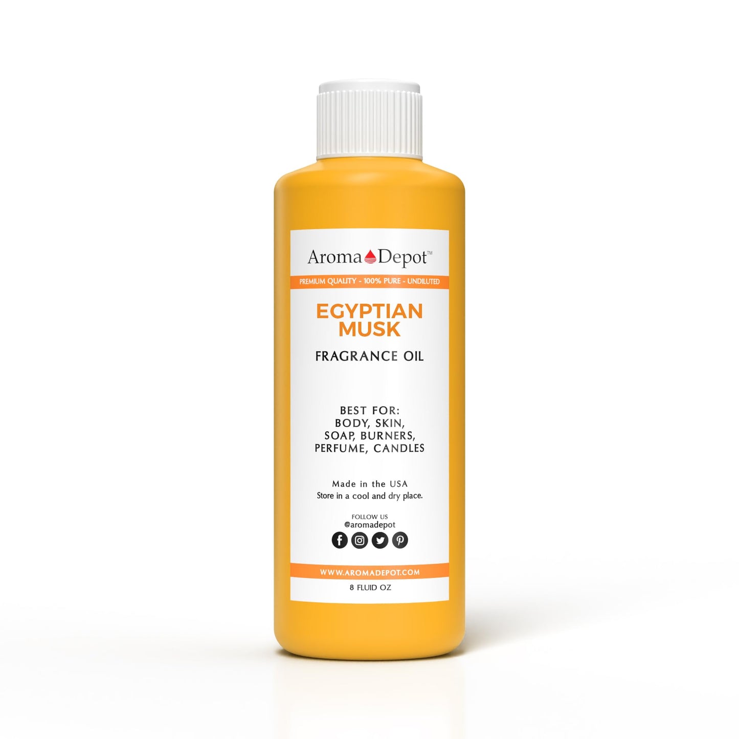 Aroma Depot Egyptian Musk Perfume/Body Oil (7 Sizes) Our Interpretation, Premium Quality Uncut Fragrance Oil Musk scent (8 Ounce Plastic Bottle (240ml))