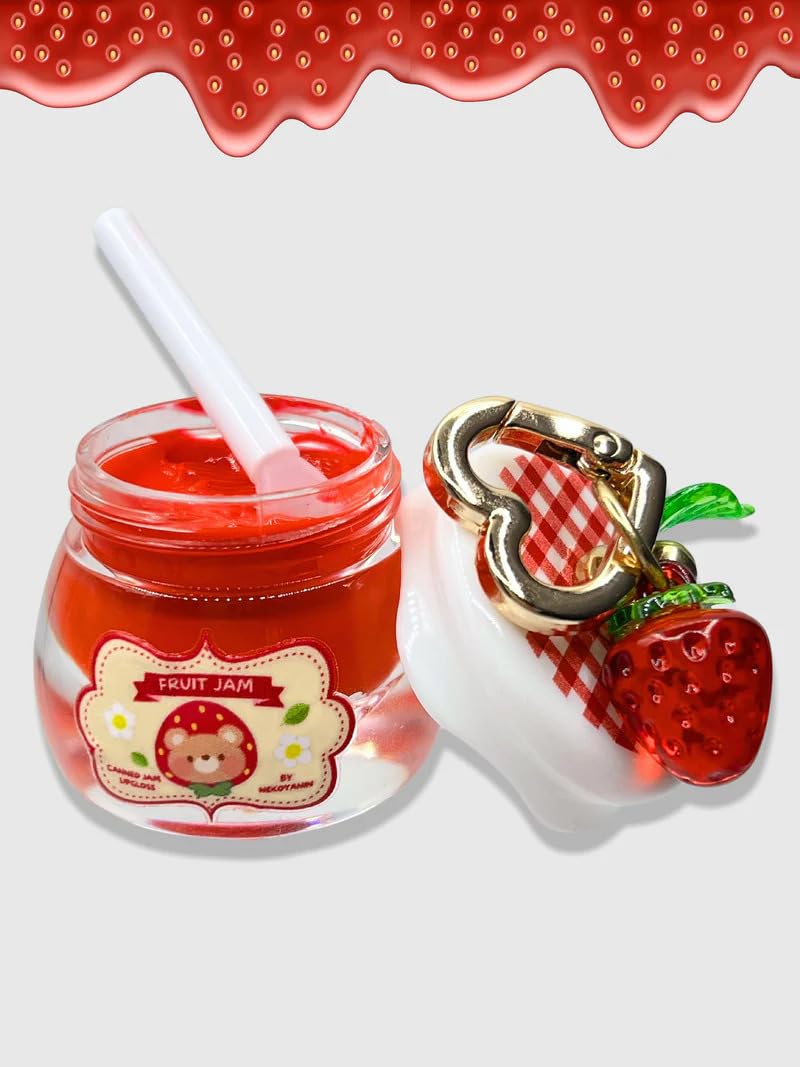 Nekoyanin Fruit Jam Lip Gloss Keychain (Blueberry, 1.5oz)