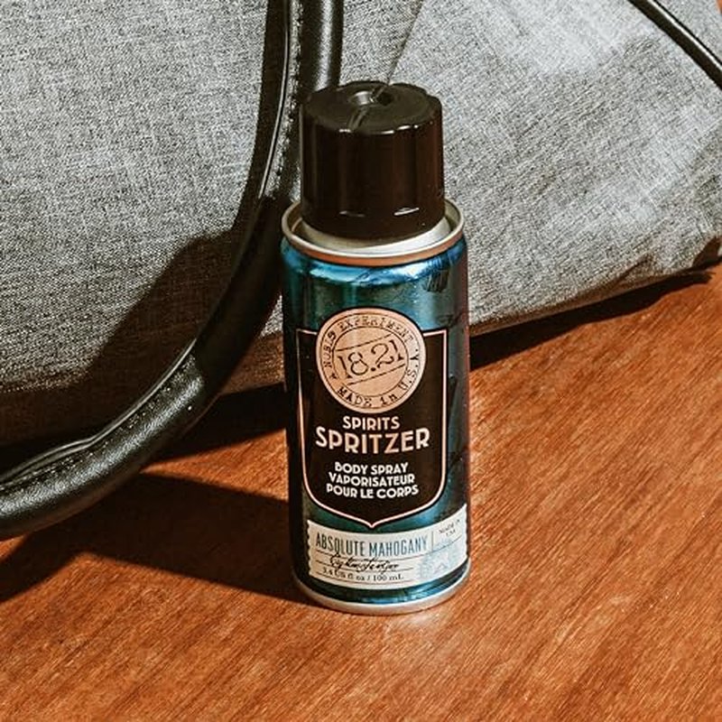 18.21 Man Made Men’s Spirits Spritzer Absolute Mahogany, 3.4 oz. - Long-Lasting All Over Body Spray with Masculine Aromatics - Gifts for Him