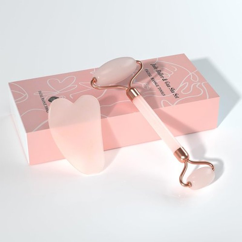 YLTNEUQER Gua Sha Facial Massager Tool, Jade Roller Face Roller, for Face, Neck, Back, Arms, Legs,SPA Gifts for Women Gua Sha Facial Massager Reduce Puffiness and Improve Wrinkles