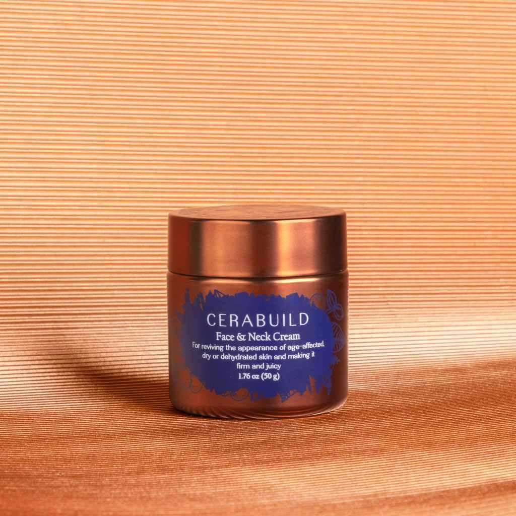 Cerabuild Face & Neck Cream—Intensely Moisturizes Dry to Very Dry Skin | Firms the look of Droopy Cheeks, Under-Chin & Neck | Fast-Absorbing, Non-Greasy | Bakuchi + Phyto-Ceramides | 1.76 oz