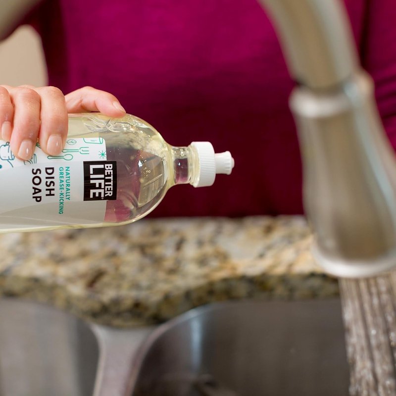 Better Life Liquid Dishwashing Soap - Unscented Kitchen Soap for Sensitive Skin | 22 Fl Oz