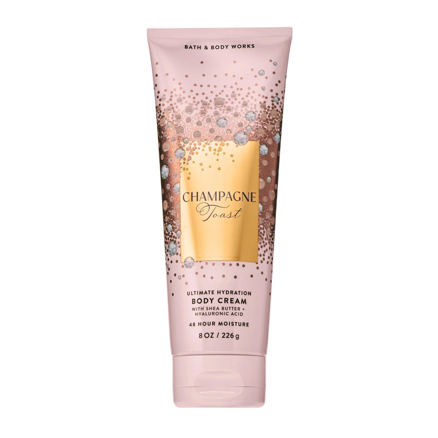 Bath & Body Works Champagne Toast Body Cream, Ultimate Hydration Moisturizer with Shea Butter & Hyaluronic Acid for Dry Skin, Bubbly Champagne & Sparkling Berry Scent, 8 oz - 1 Pack