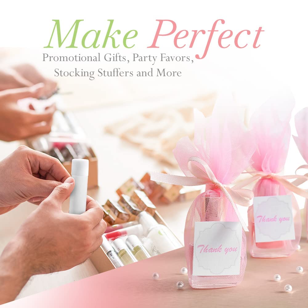 Lip Balm Bulk Unlabeled - Made in USA 150 Pack Peppermint Bulk Chapstick - Natural Ingredients Vitamin E Shea Butter - Custom Chapstick Bulk For Party & Wedding Favors