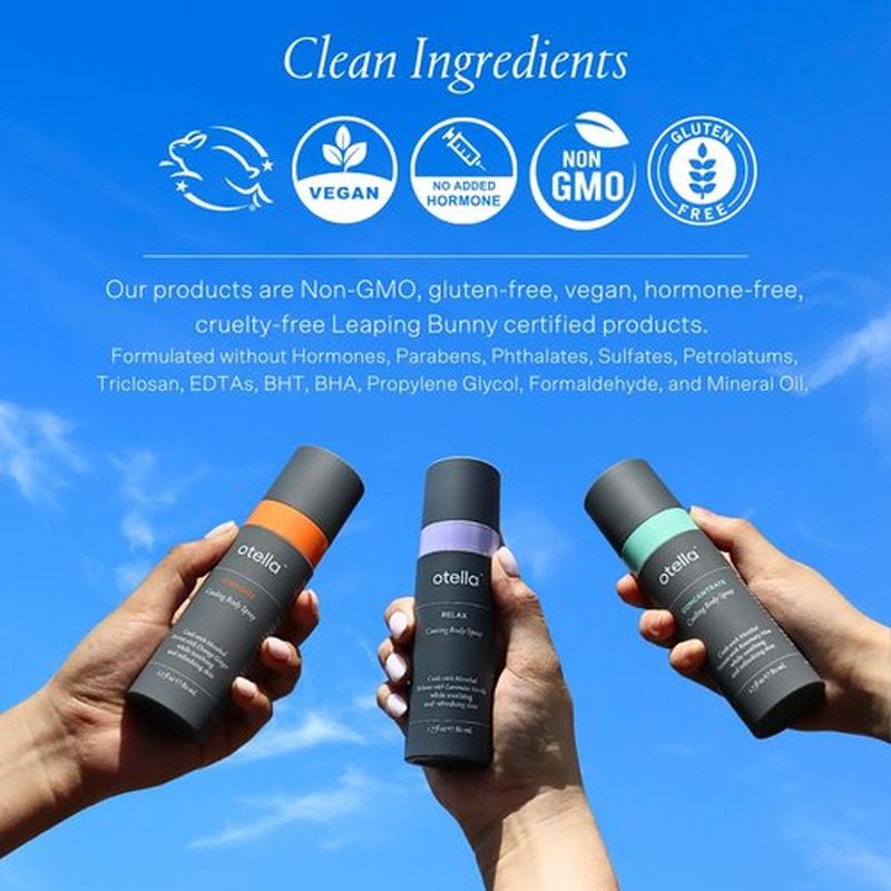Cooling Body Spray with Menthol and Aromatherapy Orange Ginger Scent to help you Energize, 2.7 oz. | Anytime Immediate Heat Relief | TSA Approved | Gluten Free | Vegan | Paraben Free