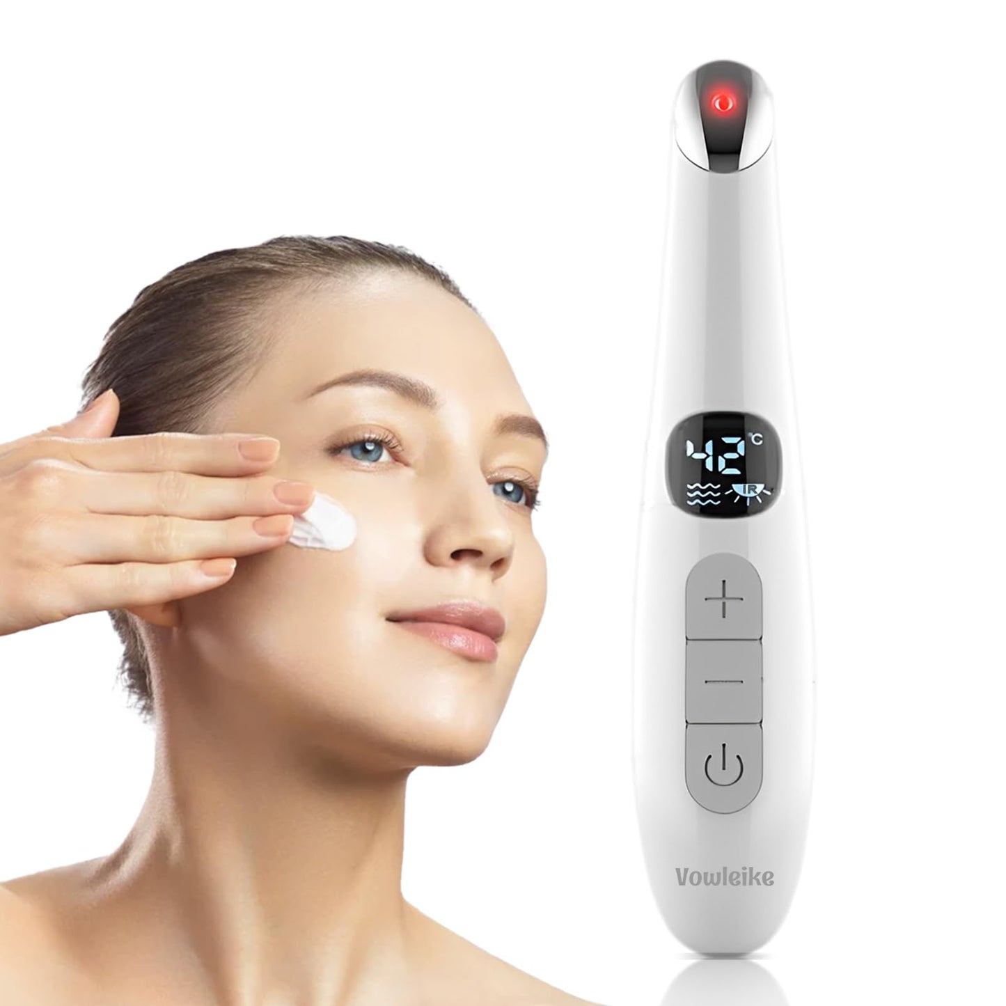 Vowleike Heated Eye Wand, Pure White