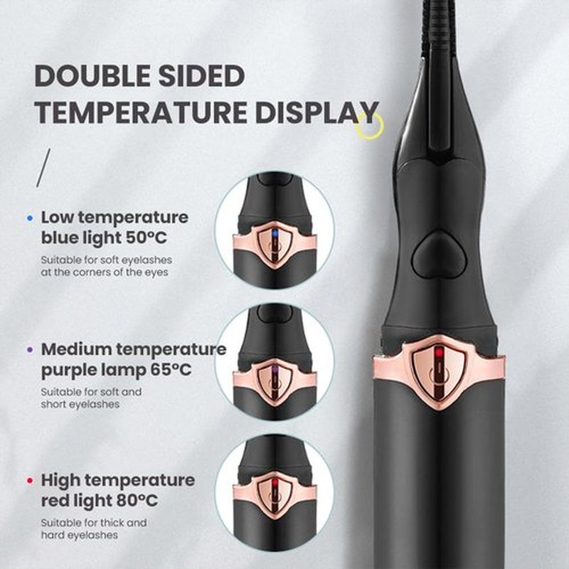 Electric Eyelash Curler for Instant Glam,2025 Upgrade Heated Eyelash Curler for Women,Mini Electric Eye Lash Curler with 3 Heat Modes,Fast Heat up in 8s Finalize Eyelash Holder Tool (Black/2pcs)