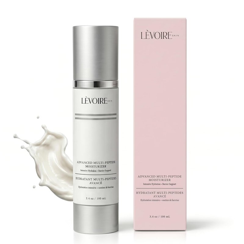 Advanced Multi-Peptide Moisturizer - Firming Face Cream with Hyaluronic Acid & Peptides | Smooths Fine Lines | 3.4 oz