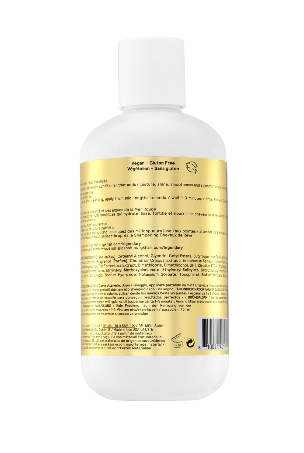 IGK LEGENDARY Dream Hair Conditioner | Healthy + Hydrated + Shine | Vegan + Cruelty Free |
