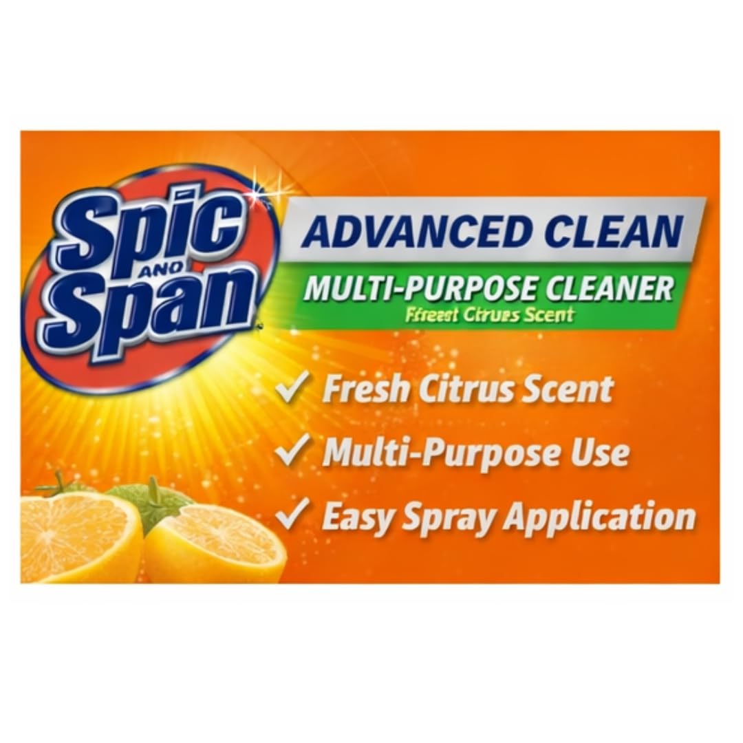 Spic & Span Advanced Clean Multi-Purpose Cleaner Spray, Fresh Citrus Scent, 32 fl oz (Pack of 2)