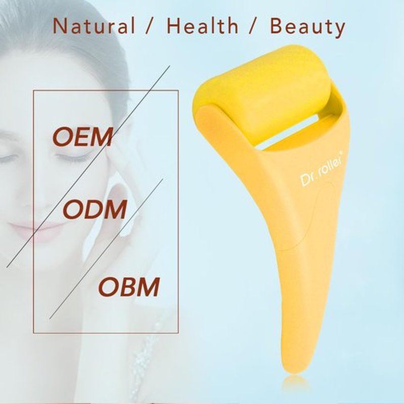 Dr.roller Ice Roller, Ice Roller for Face Freeze Massager, Ice Face Roller, Face Ice Roller Skin Care Tool for Reduce Pain Relief and Minor Injury, Relieve Puffiness (Silicone Yellow)