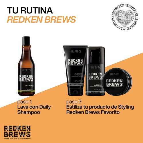 Redken Brews Daily Shampoo For Men | Lightweight Hydrating Hair Cleanser | Add Moisture and Shine to Dry Hair | For All Men's Hair Types