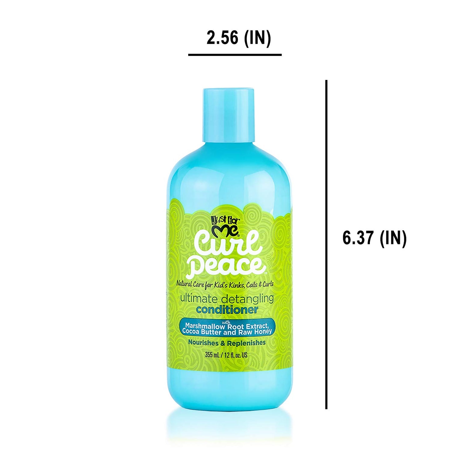 Just For Me Curl Peace Ultimate Detangling Conditioner 3-Pack - Nourishing Formula with Marshmallow Root, Cocoa Butter & Honey, Sulfate-Free, 12 oz