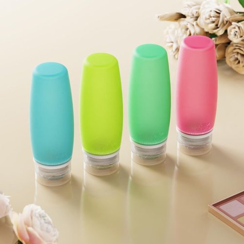 PACKISM TSA Approved Toiletry Bottles - 6 Pack Leak Proof 3.4oz Silicone Travel Bottles for Toiletries,Refillable Liquid Travel Accessories for Shampoo Conditioner Lotion Body Wash(BPA Free)