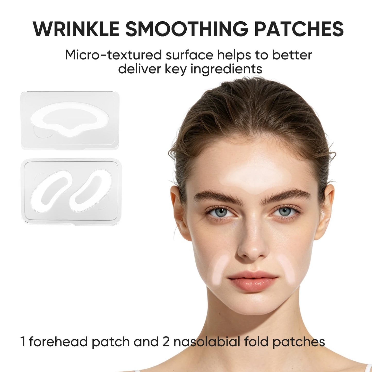 Dissolving Micro-Patches with Hyaluronic Acid & Collagen - DImprove Facial Sagging & Firm The Contours - Wrinkle Patches for Forehead & Nasolabial Folds