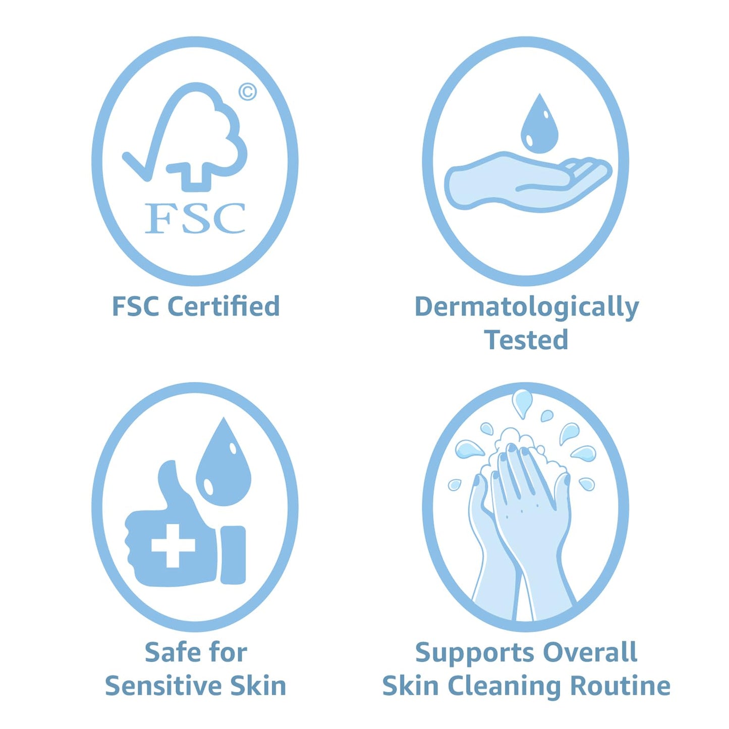 Amazon Essentials XL Dry Face Towels, Ultra Soft, Disposable, Dermatologically Tested, 10 x 12 Inches, 50 Count, Pack of 1