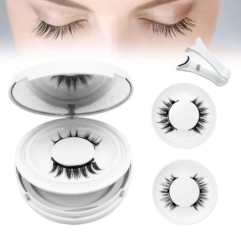 Krafty Magnetic Eyelashes,Magnetic Eyelashes,Magnetic Eyelashes Natural Look,Reusabl Magnetic Eyelashes with Applicator,No Glue Needed Eyelashes Magnetic Lashes(Natural+Simple)