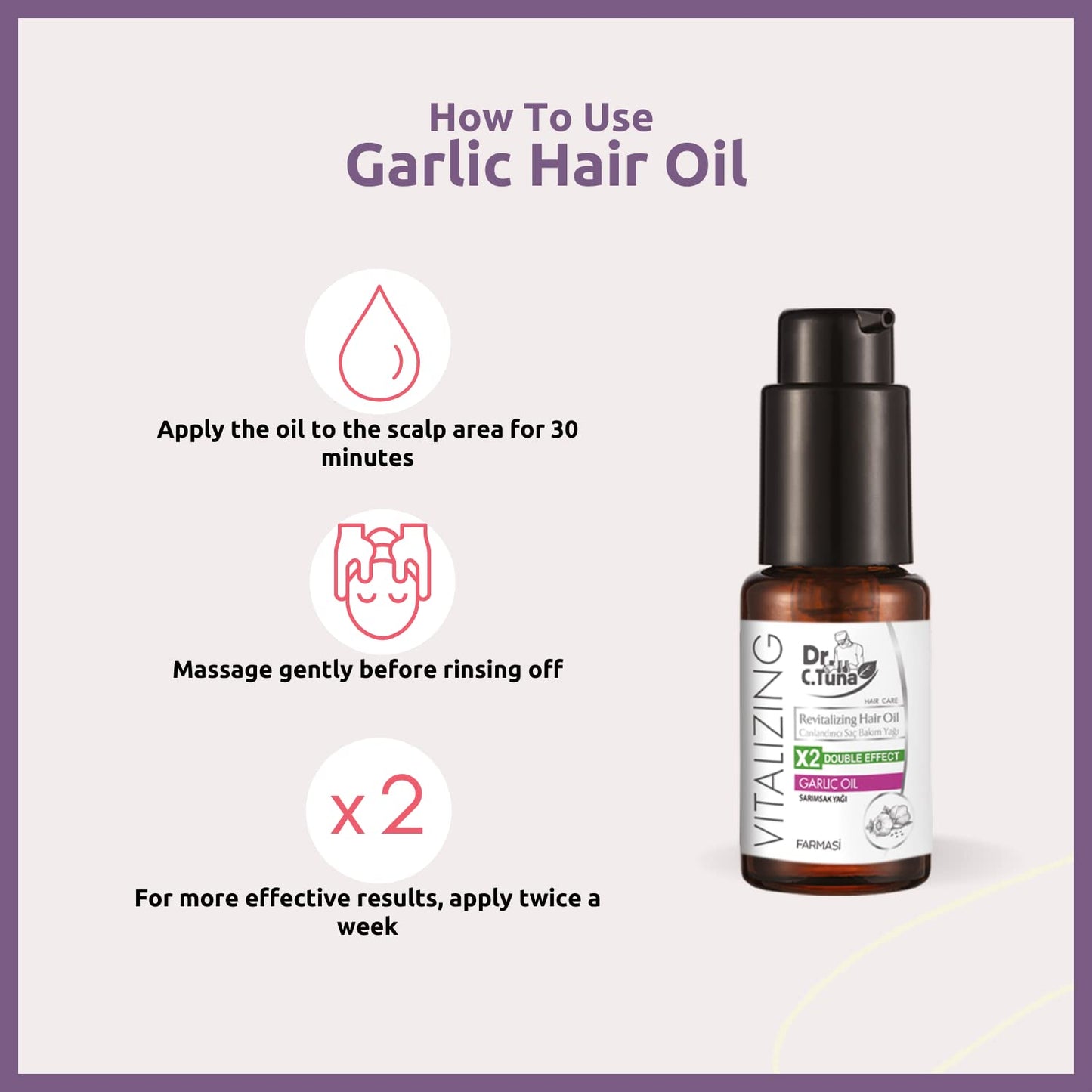 Farmasi Dr. C. Tuna Vitalizing Garlic Oil, All Hair Types, 1 fl oz