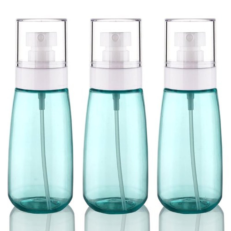 Cosywell Spray Bottle for Hair TSA Approved 3.4oz 100ml 3 Pack Leak Proof Travel Spray Bottle Empty Refillable Small Spray Bottles for Perfume Essential Oils Toners Rose Water Cosmetics (3Green)
