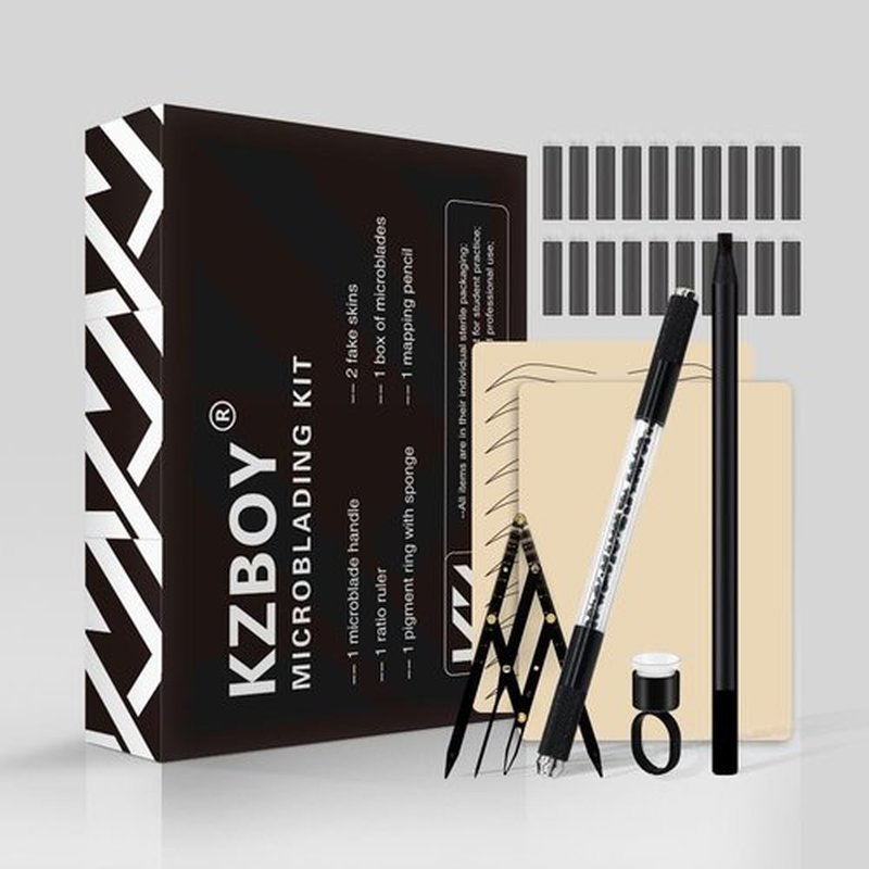 KZBOY Microblading Set Complete Microblading Kit for Profession Use (Kit One)