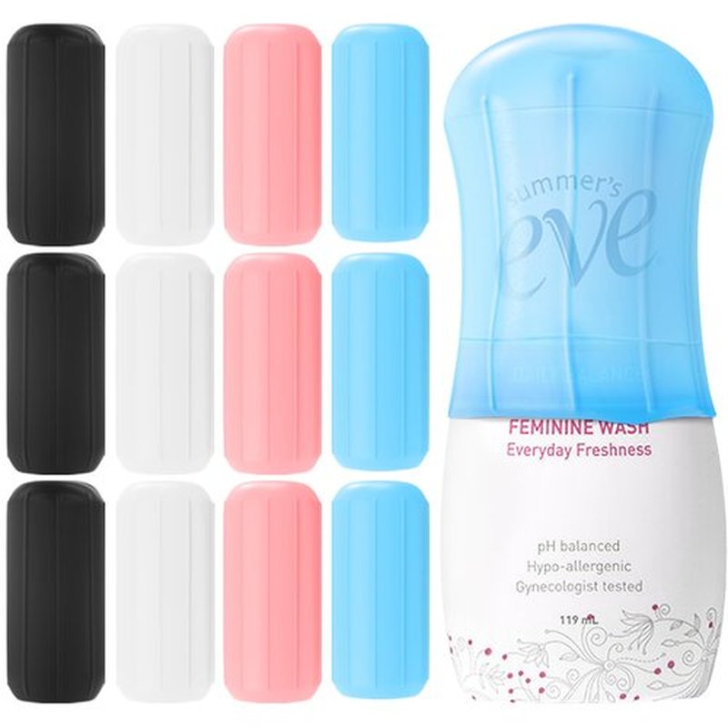 Skyconser 12 Pack Travel Essentials Silicone Bottle Covers, Cruise Ship Essentials,Travel Essentials for Women Men,Elastic Sleeves for Leak Proofing,Travel Size Toiletries,Accessories Luggage