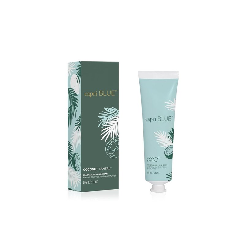 Capri Blue Moisturizing Hand Cream - Nourishing Jojoba & Shea Butter for Dry Hands | Coconut Santal, 3 oz (Pack of 2)