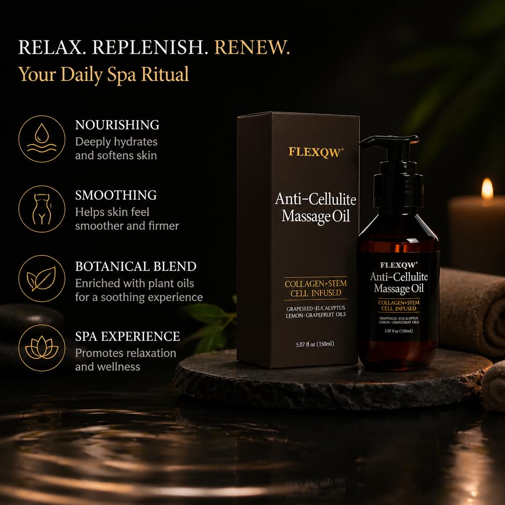 Frankincense Essential Oil Lymphatic Drainage Body Oil, Anti Cellulite Massage Oil for Massage Therapy, Natural Firming Smoothing Massage Oil Compatible with Cellulite Massage Tool