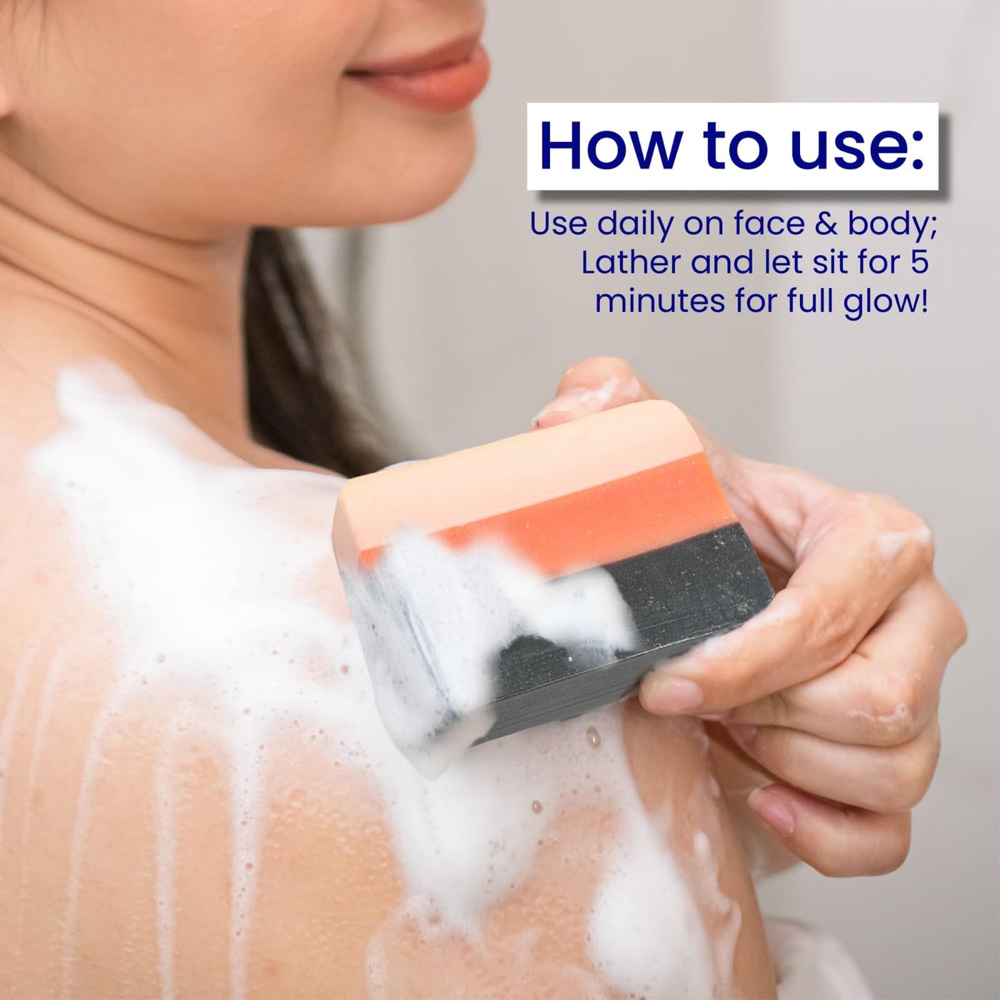 Relumins Premium 3-in-1 Glutablend Exfoliating Peeling Soap Bar, Skin Whitening Dark Spot Corrector, Anti-Aging Beauty Soap with Rosehips – Gentle Face & Body Cleanser 120g
