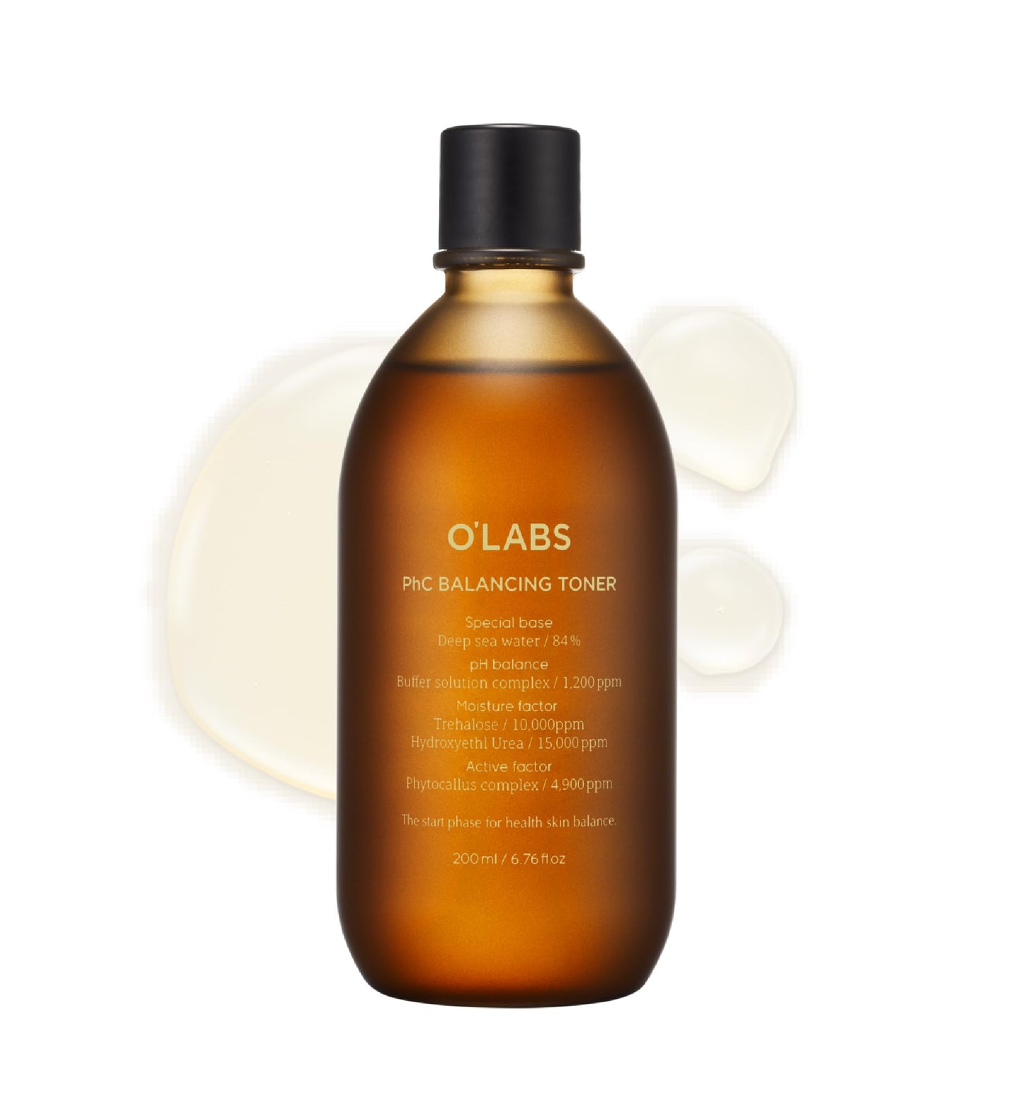 O'LABS PHc Balancing Toner 200ml / 6.76 fl.oz Hydrating & Refreshing Facial Toner Deep Sea Water 84%