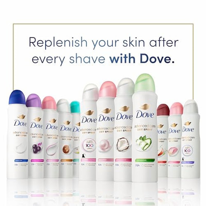 Dove Advanced Care Antiperspirant Deodorant Spray Beauty Finish 3 Count To help skin barrier repair after shaving by boosting skin's ceramide levels 72-hour for Soft Underarms 3.8 oz