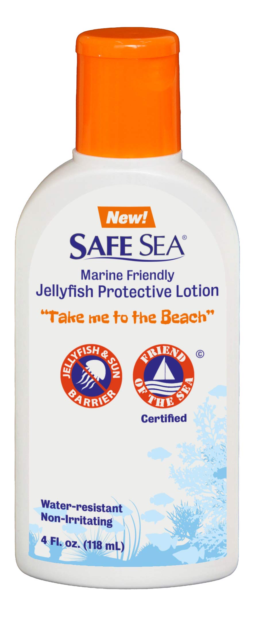 Safe Sea Anti Jellyfish Lotion, Non Toxic Waterproof, Non-SPF Repellent Protects Against Sea Lice, Fire Coral & Jelly Stings (1 pack)
