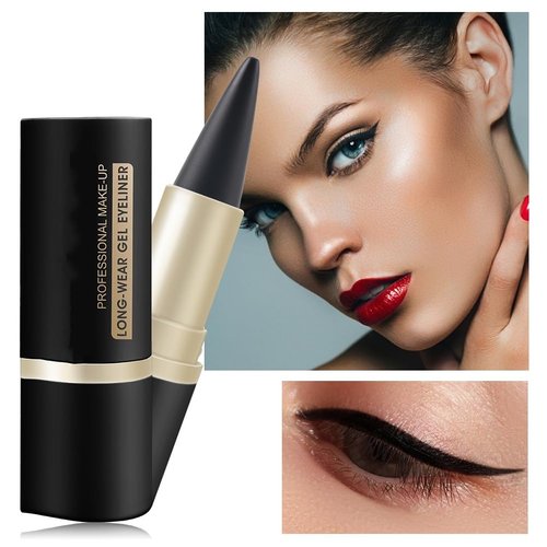 Matte Quick-Dry Eyeliner,Long Wear Gel Eyeliner Pencil,Natural Black Eyeliner Cream Waterproof Eyeliner Pen,Smokey Eyeshadow Palette Stick Crayon,Gel Eye Liner for Goth Halloween Makeup (Dark Grey)