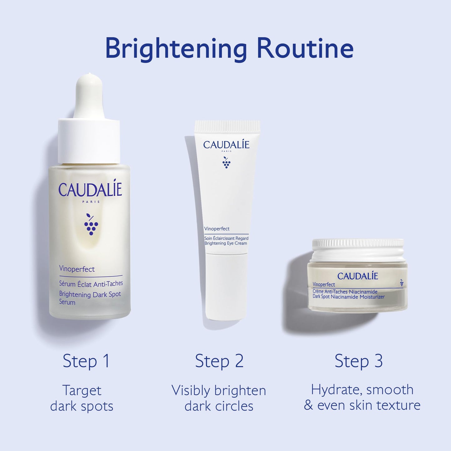 Caudalie Vinoperfect Skin Care Gift Set, Dark Spot Brightening Serum and Vinosun Daily Broad Spectrum SPF 50 Mineral Sunscreen Lotion for Face
