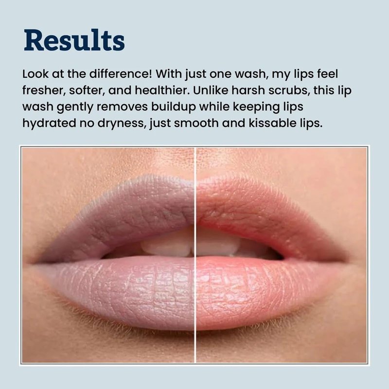 All-In-One Lip Wash & Silicone Brush - Hydrating Foaming Cleanser for Dry, Dark Lips | Daily Care Set (Pack of 2)