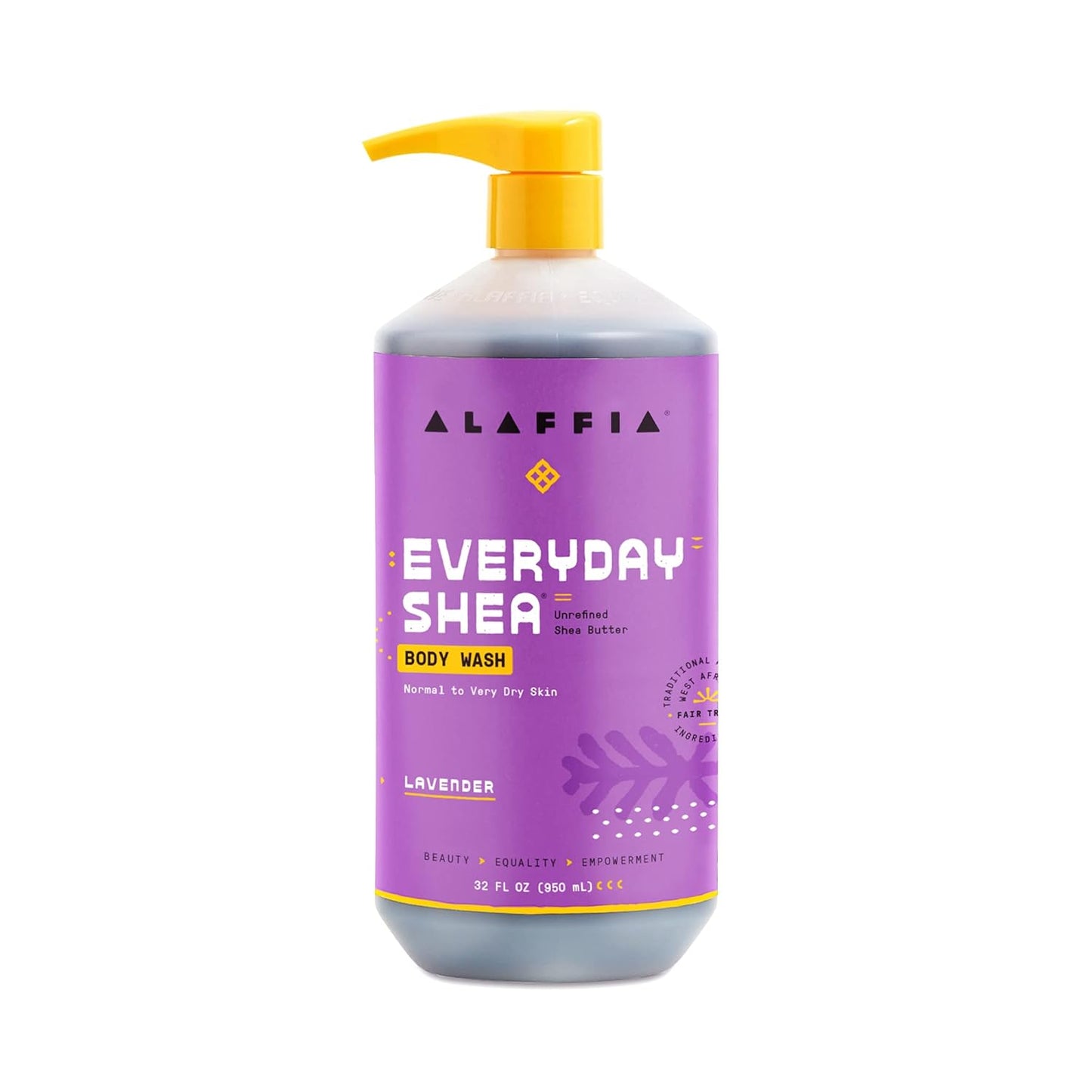 Alaffia Everyday Shea Body Wash, Naturally Helps Moisturize and Cleanse Without Stripping Natural Oils with Fair Trade Shea Butter, Neem, and Coconut Oil Vanilla Mint 32 fl oz - 2 Pack