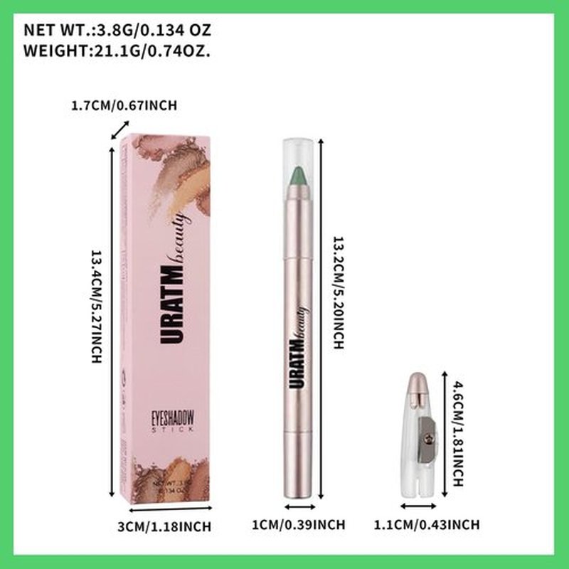 brown Eyeshadow Stick Highlighter Eye Liner,Eye Brightener Stick, Shimmer Glitter Creamy Eye Shadow Sticks, Waterproof Eyeshadow Pencil Long Lasting Eye Shadow Makeup #10 Neutral Dark Brown