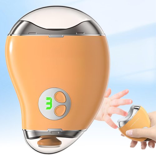 2 in 1 Electric Polishing Automatic Nail Clippers, 2025 Upgraded Electric Nail Clippers for Adults, Electric Toe Nail Clippers for Thick Toenails Seniors, Finger Nail Clippers Nail Trimmer (Yellow)